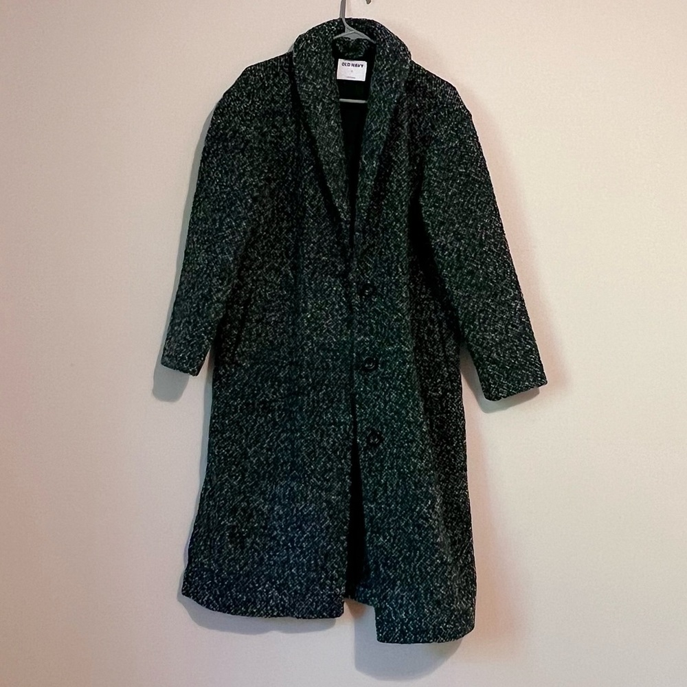BNWT Old Navy Size Small Green Long Pea Coat